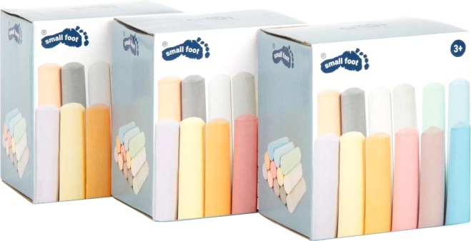 Set gekleurde krijtjes SMALL FOOT – 3×12 stuks voor stoep en bord