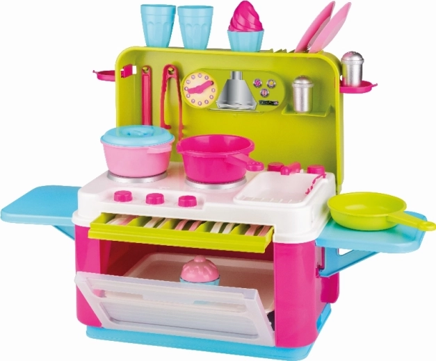 Androni travel kids' kitchen with 25 accessories