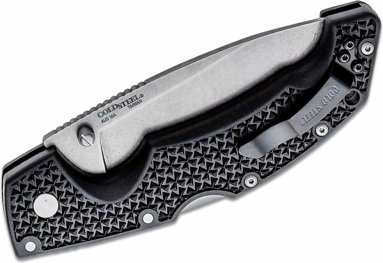 Ergonomic Griv-Ex handle and practical pocket clip