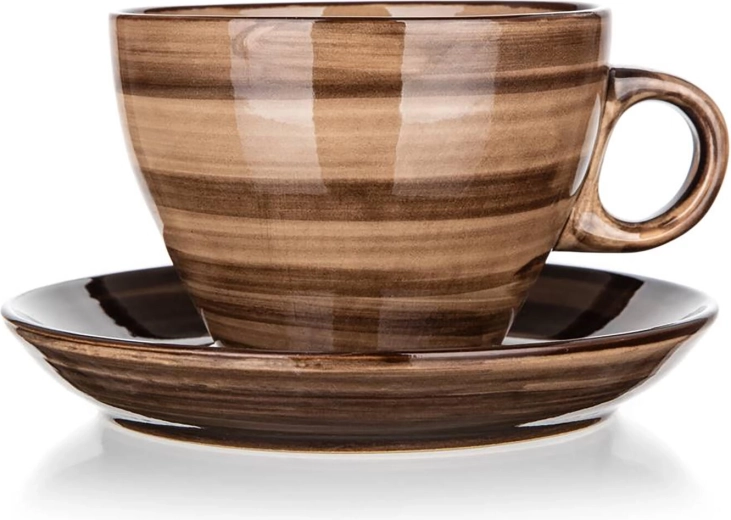 Elegante braune Glasur mit Streifung