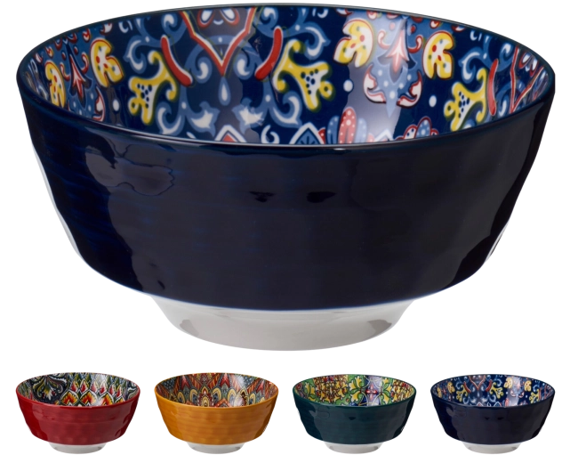 Porcelain bowl 780 ml with decorative patterns