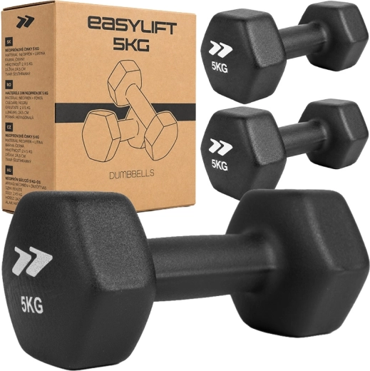 Haltères en néoprène EasyLift 2×5 kg