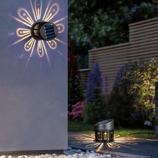 Decoratieve zonnelamp voor aan de muur of om neer te zetten, warm wit
