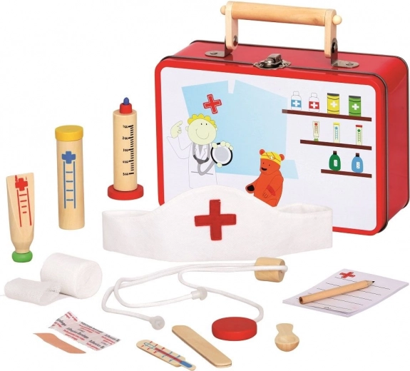 Bino wooden medical kit for children