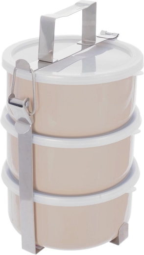 Three separate containers for multiple courses