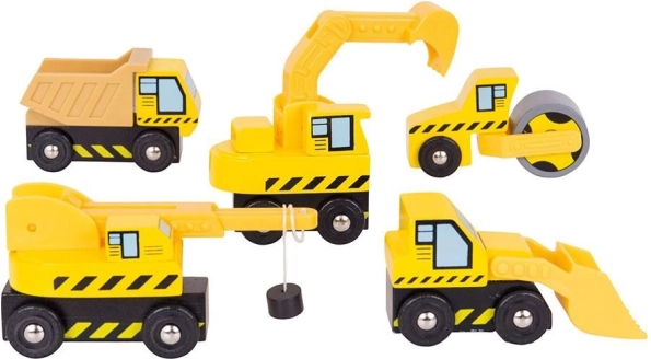 Bigjigs Rail Construction Vehicles – Set for Wooden Train Sets