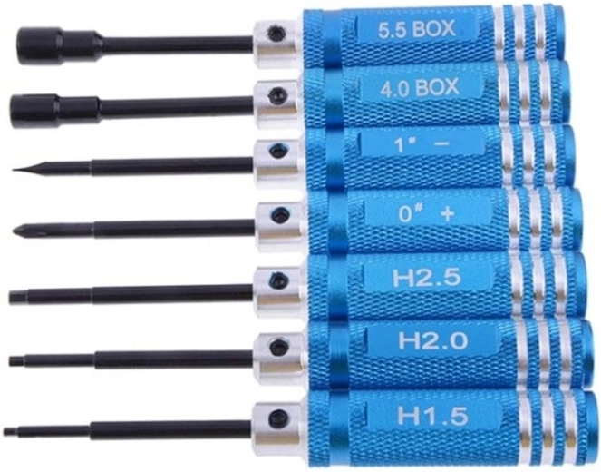 7 embouts différents pour une utilisation polyvalente