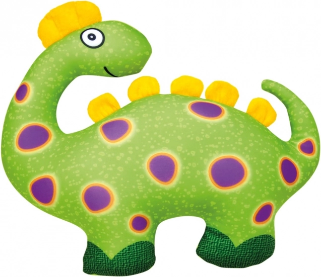 Bino dinosaure vert peluche câline