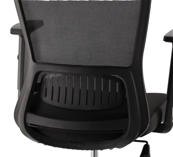 Atmungsaktive Mesh-Rückenlehne mit Lendenstütze