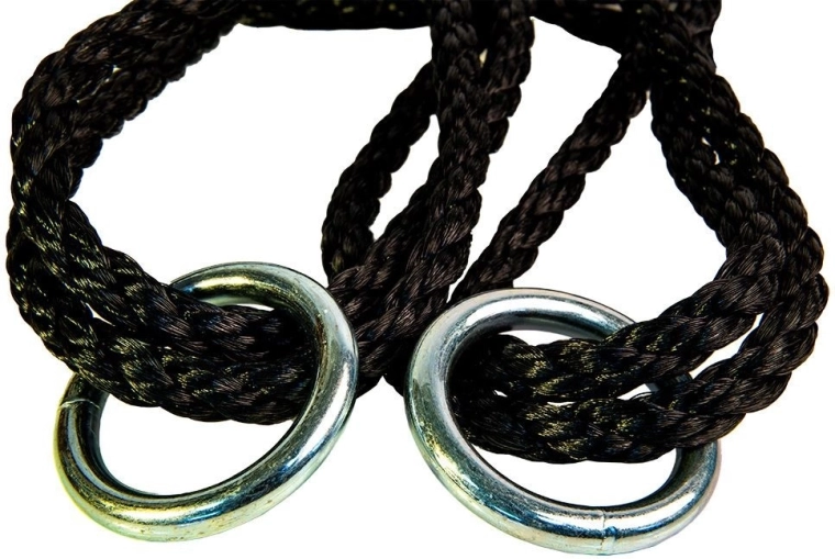 Verstelbare touwlengte en metalen ringen voor ophanging