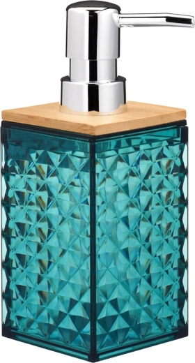 Transparent turquoise body with decorative texture