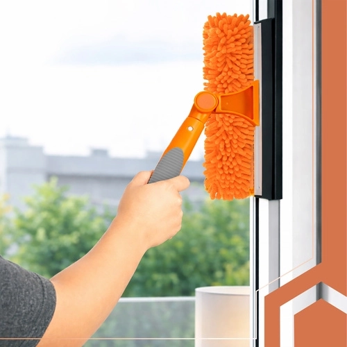 Rotation de la tête à 180° pour nettoyer facilement coins et bords