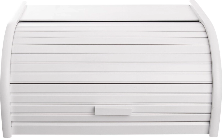 Wooden bread bin Amalie, white, 39 × 28 × 18 cm