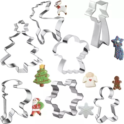 Set van metalen kerst-uitsteekvormpjes – 7 stuks RUHHY