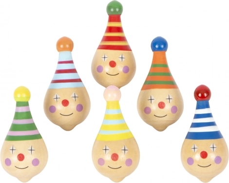 Houten tol met clownmotief SMALL FOOT