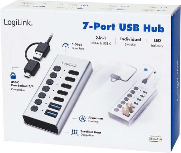 Universal connectivity: USB‑A and USB‑C in one