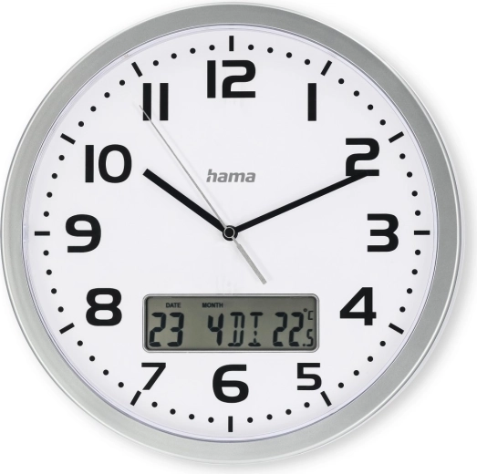 Wandklok DCF Moorea 30 cm zilver