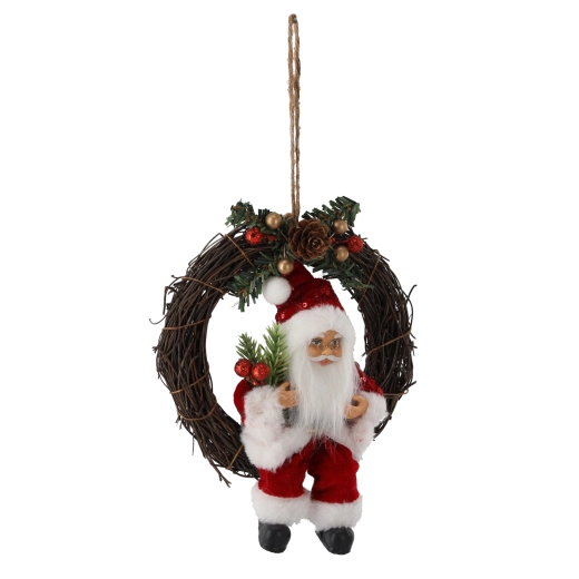 Rustieke wilgentenenkrans met kerstdetails
