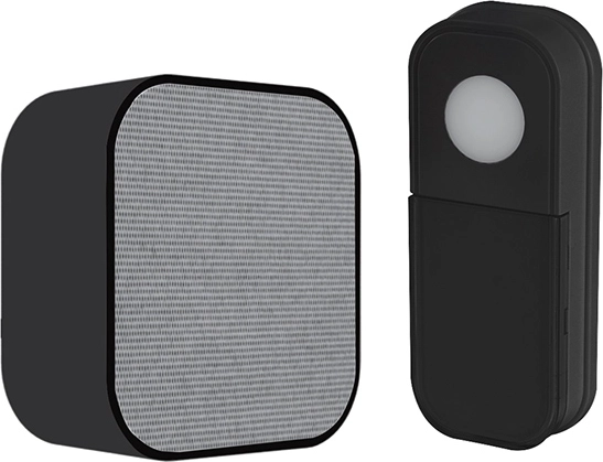 Solight kabellose batteriebetriebene Klingel 180 m schwarz mit Learning-Code-Funktion
