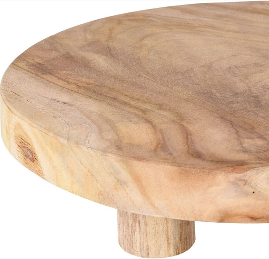 Solid teak wood with natural grain