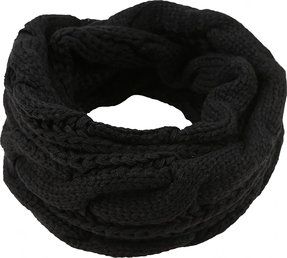 Damen-Schlauchschal Schwarz – warmer Winterschal ohne Enden