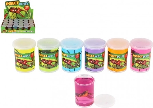 Slime avec insectes 80 g – pâte colorée extensible pour enfants