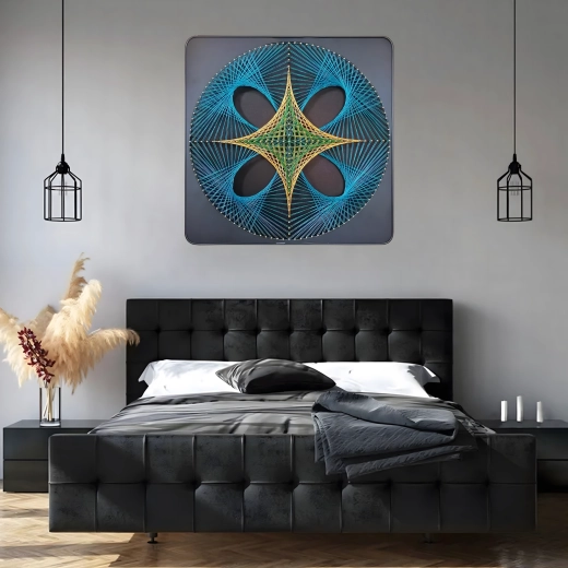Moderne geometrische decoratie met 3D-effect