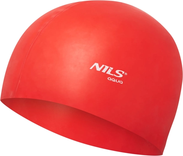 Bonnet de bain en silicone NILS Aqua NQC RD01 rouge