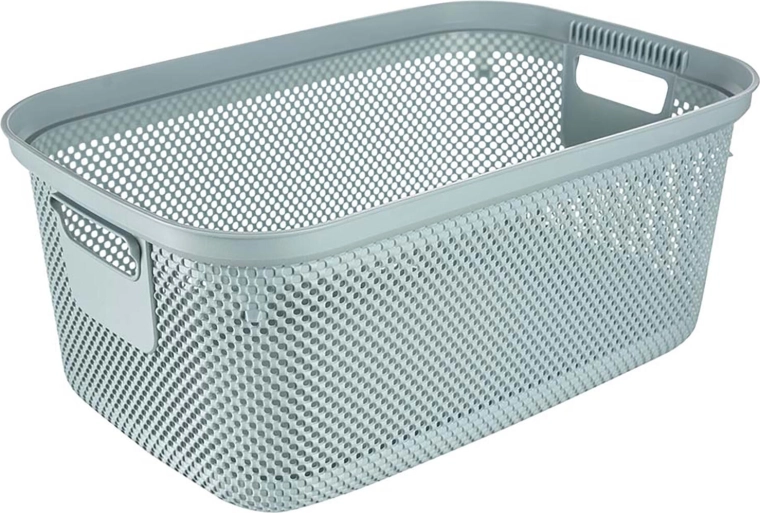 Kunststof wasmand voor schoon wasgoed 53 × 34,5 × 22,5 cm – blauw