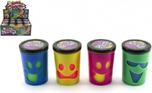 Slime en gobelet avec visage TEDDIES – slime pet-qui-pète amusant (assortiment de couleurs)