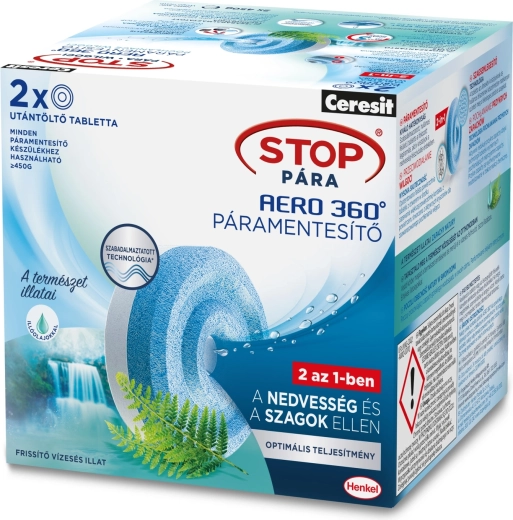 Nachfülltabs Ceresit Stop Feuchtigkeit Aero 360° Erfrischender Wasserfall 2 × 450 g