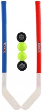 Kunststof kinderhockeystick met puck en balletje