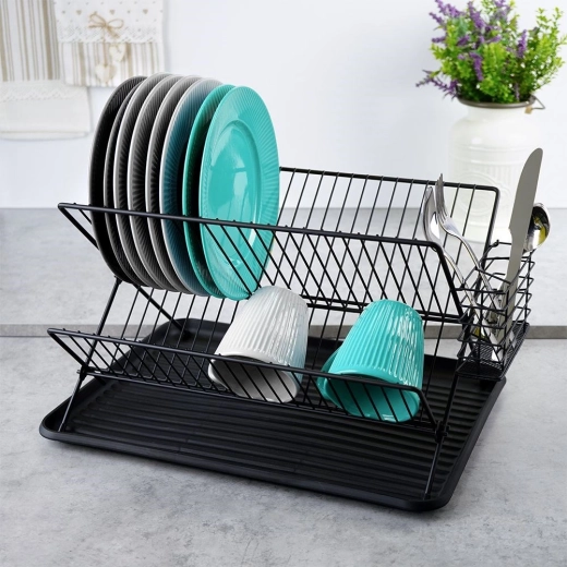 Two-tier capacity for 21 plates