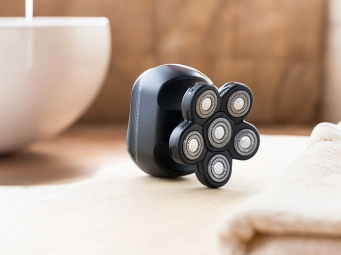 Sechs flexible rotierende Köpfe für eine glatte Rasur