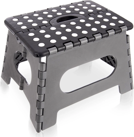 Tabouret pliant antidérapant 32 × 25 × 22 cm, charge maximale 150 kg