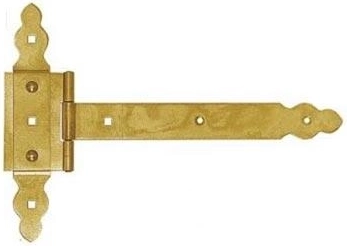 Decoratief hekwerkscharnier 250 × 215 × 35 mm, geel verzinkt staal