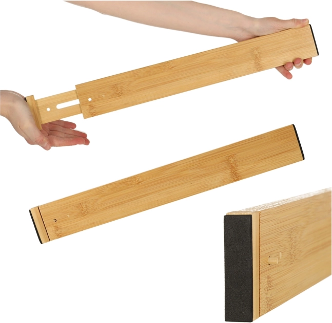 Adjustable Bamboo Drawer Organizer