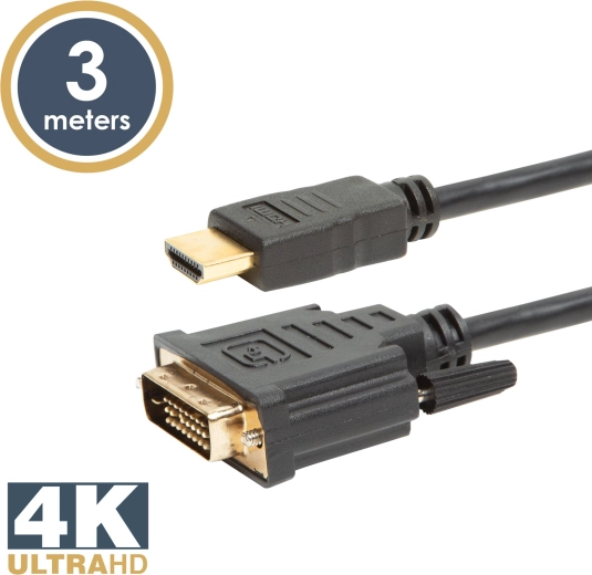 Bidirectionele HDMI-naar-DVI-D-kabel 3 m