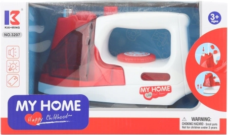White battery-powered iron