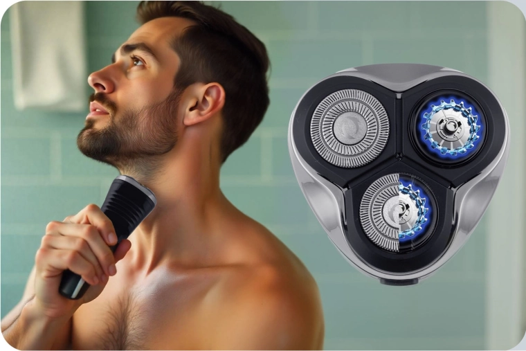 Smooth rotary shaving without pulling