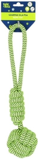 Groene trektoy voor hond van katoenen touw