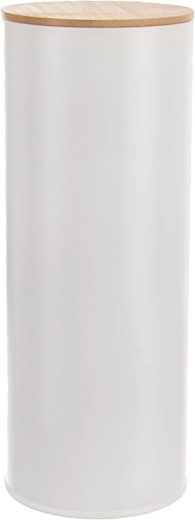Boîte alimentaire métallique de cuisine avec couvercle en bambou Whiteline 28,5 cm