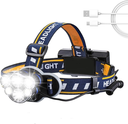 Oplaadbare hoofdlamp met hoog vermogen van 550 lm