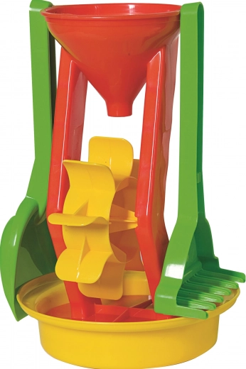Androni sand set with mill, height 26 cm – Red