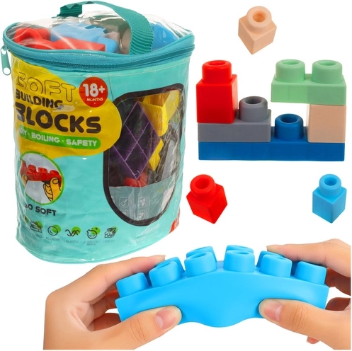 ISO TRADE zachte sensorische rubberen blokjes 30 stuks in etui