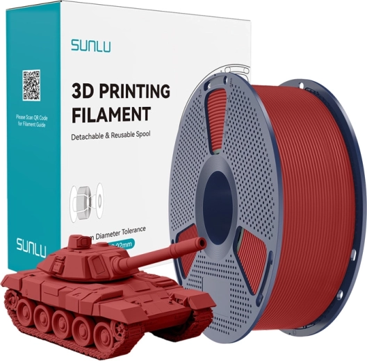 Snel rood filament SUNLU PLA+ 1,75 mm