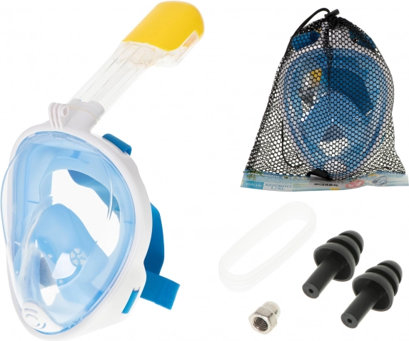 Volgelaatsnorkelmasker L/XL blauw