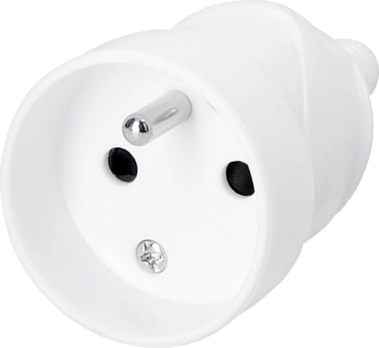 Solight gerader Stecker (Stecker) IP20 weiß – 1 Stück