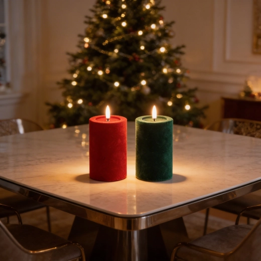 Flamme vacillante et lumière chaude