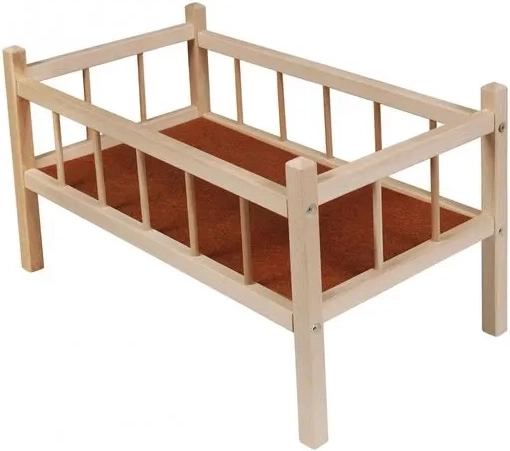 Houten poppenbed